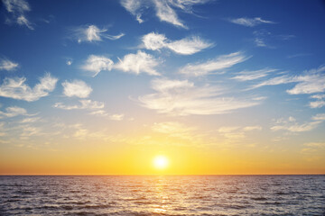 Fototapeta premium Natural background of sunset skyscape nature composition.