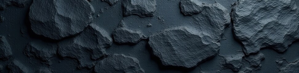 Dark, coarse-grained stone; rugged, textured surface , shale, dark gray