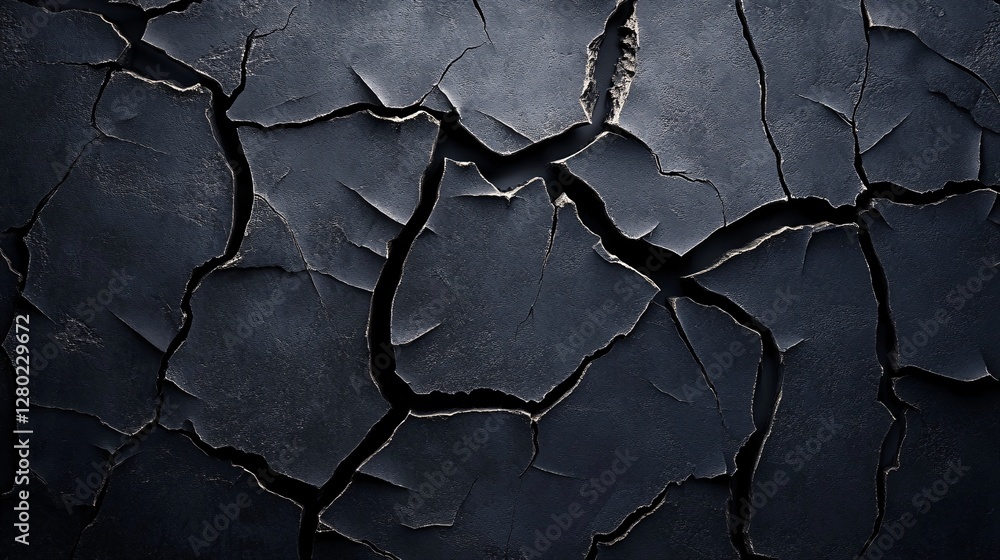 Poster A textured black background with subtle cracks resembling marble patterns