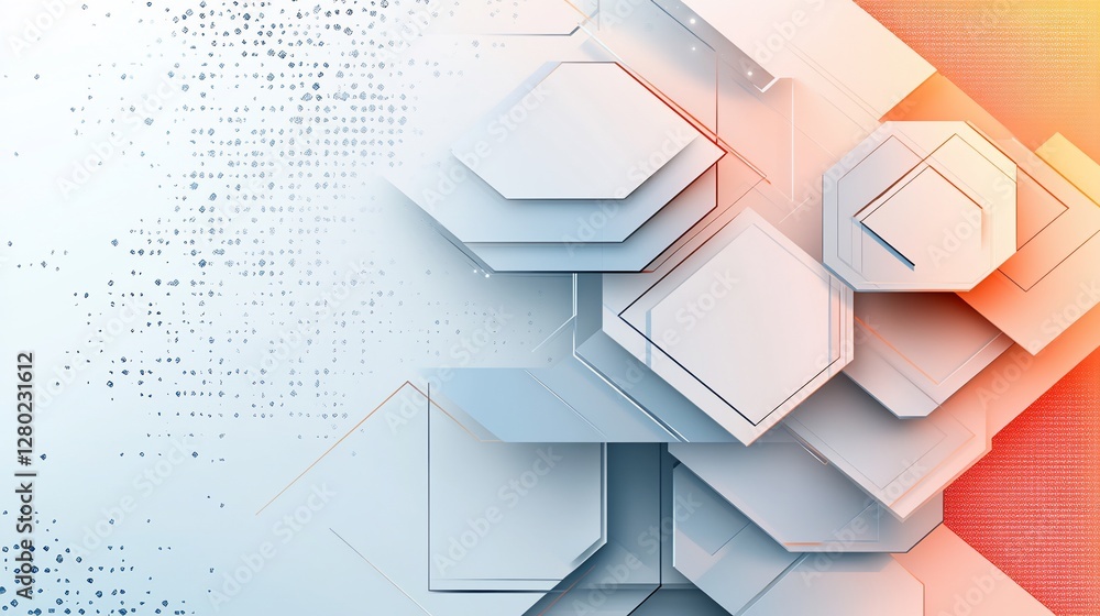 Poster abstract geometric hexagon pattern background.