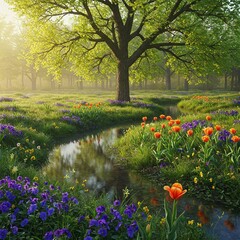 spring in the park