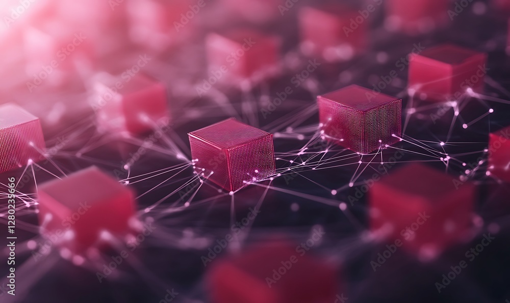 Aufkleber Image of a blockchain-powered data visualization showcasing transparency in digital formats.