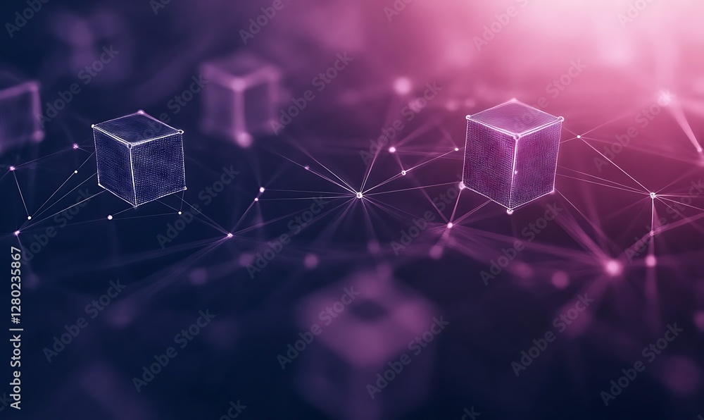 Poster A blockchain-powered visualization depicting data transparency concepts.