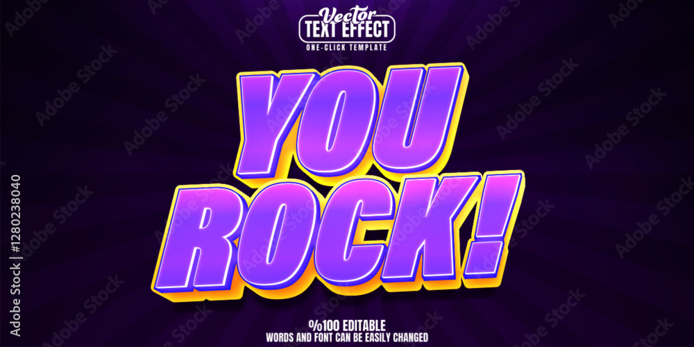 Poster poster editable text effect, customizable modern and design 3d font style
