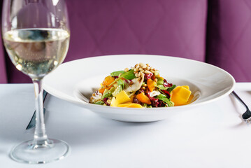 fresh salad wiht mango