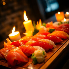 sushi with salmon