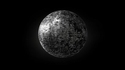 Digital globe with binary code and network connections on a dark background