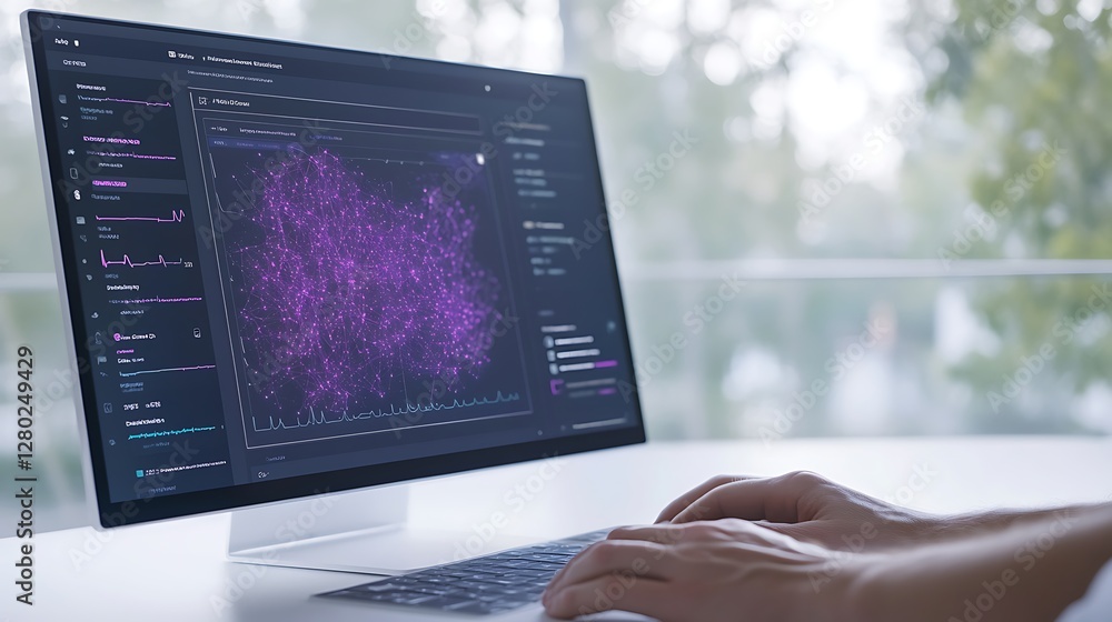Poster Deep learning in healthcare data analytics illustrated in an AI-powered context.