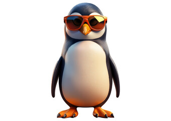 Obraz premium Charming penguin, standing Isolated on transparent or white background