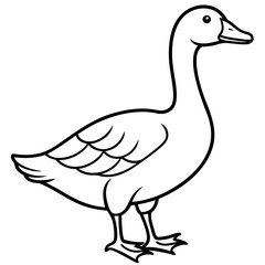 Obraz premium Minimalist Goose Sketch