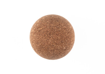 brown wooden furniture ball isolated on white background