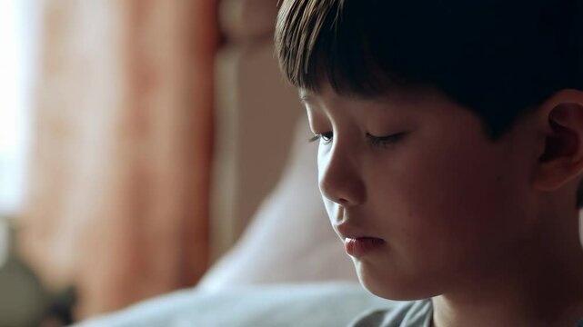 Pensieve Young Boy: A Moment of Contemplation