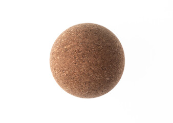 brown wooden furniture ball isolated on white background