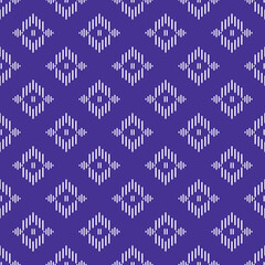 seamless floral pattern ,Geometric Ethnic pattern, Native American tribal fabric,tile, carpet ,vector,illustration design on blue background