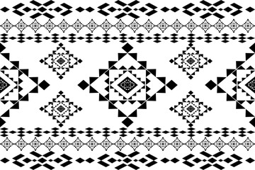 black and white seamless pattern vector,Geometric Ethnic pattern, Native American tribal fabric,tile, carpet ,vector,illustration design 
