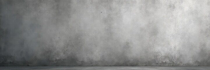 Obraz premium Distressed concrete wall; faded, mottled gray tones, rough, detail