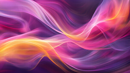 Obraz premium Background with wavy lines in shades of pink, purple and yellow. The colors blend together to create an abstract design. Cool abstract background.