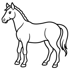 Fototapeta premium Minimalist Horse Vector Art