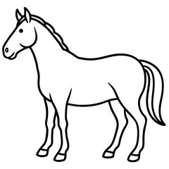 Fototapeta premium Minimalist Horse Vector Art