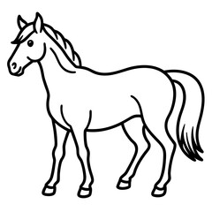 Minimalist Horse Vector Art