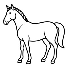 Minimalist Horse Vector Art