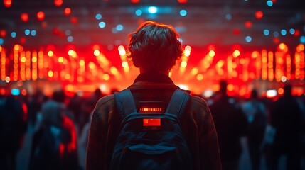 Concertgoer at Music Festival