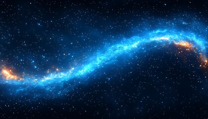 Obraz premium Cosmic nebula stream in deep space