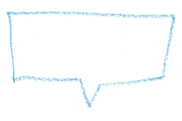 Separate light blue speech bubbles on transparent background.