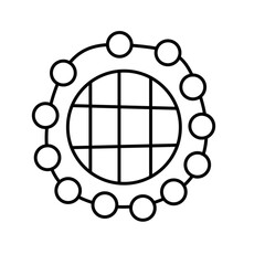 Artificial ai brain icon