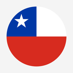 Chile flag circle icon vector illustration design