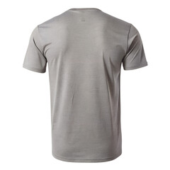 A gray t-shirt back view isolated on transparent background