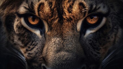 Obraz premium Intense Closeup of a Big Cat's Eyes