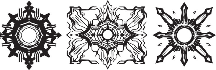 Obraz premium Set of elements for flat design, patterns, ornaments, mandalas. Hand drawn vector illustration