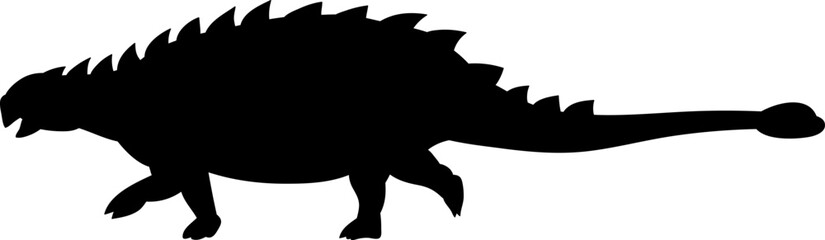 dinosaur silhouette on white background, vector