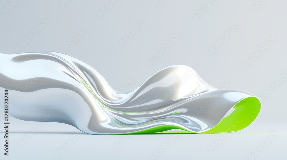 Poster fluid design movement studio space 3d render modern aesthetic close-up innovation concepts