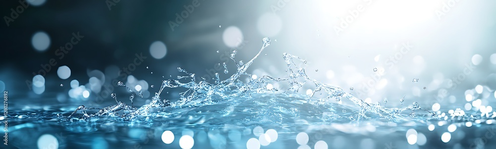 Poster High-tech water purification system utilizing AI technology for advanced filtration solutions.
