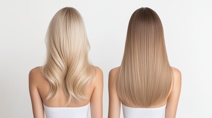 Hair transformation styles studio photography minimalist back view beauty trends