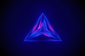abstract piece dark blue background triangular shape multiple lines