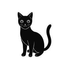 black cat vector illustration