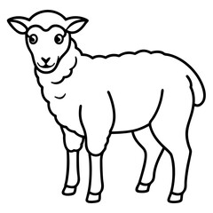 Minimalist Sheep Sketch