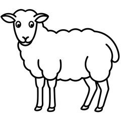 Minimalist Sheep Sketch