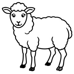 Minimalist Sheep Sketch
