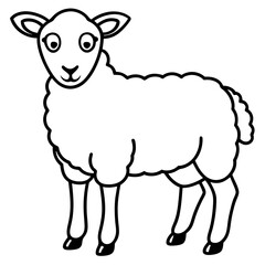 Minimalist Sheep Sketch