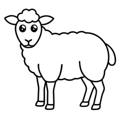 Minimalist Sheep Sketch