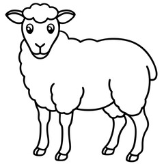 Minimalist Sheep Sketch