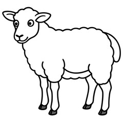 Minimalist Sheep Sketch