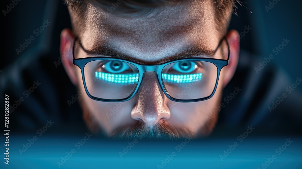 Poster a team of cybersecurity professionals working in a high tech control room, monitoring screens and re
