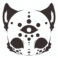 Third Eye Cat, Mask inspired Illustration