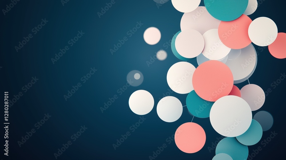 Poster an abstract representation of a venn diagram with glowing circles and overlapping areas, symbolizing