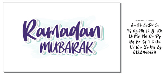 Calligraphy design that says ramadan mubarak.